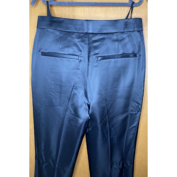 Helmut Lang INTERMIX Trousers Satin Straight Leg High Rise Italy Womens 00 Black - Picture 12 of 14